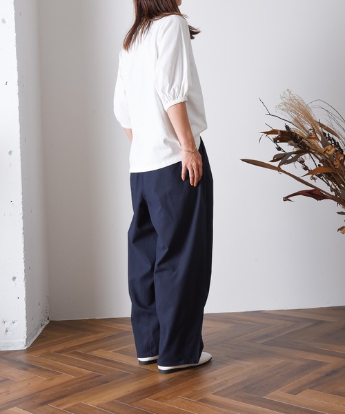 folka（フォルカ）の「1-コットン リネン ワイドパンツ サーカスパンツ（その他パンツ・レディース・ブラック/ネイビー/オートミール・FREE）」の15枚目の写真