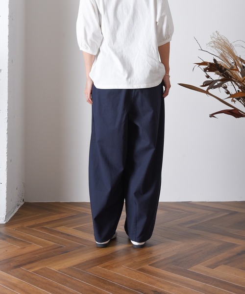 folka（フォルカ）の「1-コットン リネン ワイドパンツ サーカスパンツ（その他パンツ・レディース・ブラック/ネイビー/オートミール・FREE）」の8枚目の写真