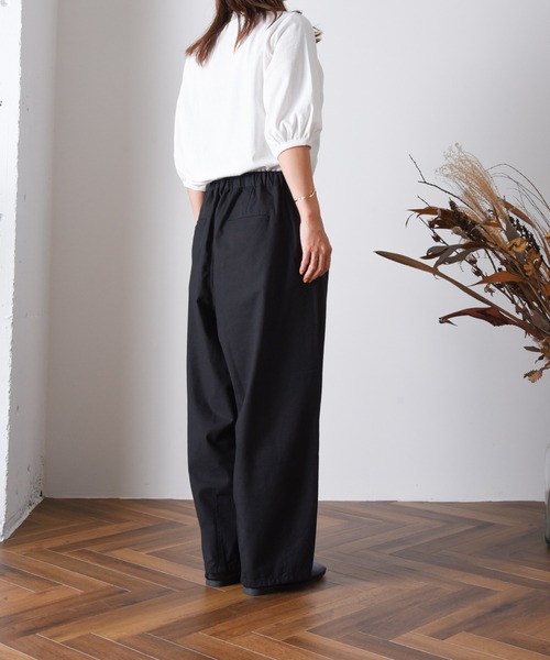 folka（フォルカ）の「1-コットン リネン ワイドパンツ サーカスパンツ（その他パンツ・レディース・ブラック/ネイビー/オートミール・FREE）」の20枚目の写真