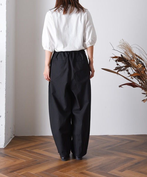 folka（フォルカ）の「1-コットン リネン ワイドパンツ サーカスパンツ（その他パンツ・レディース・ブラック/ネイビー/オートミール・FREE）」の14枚目の写真