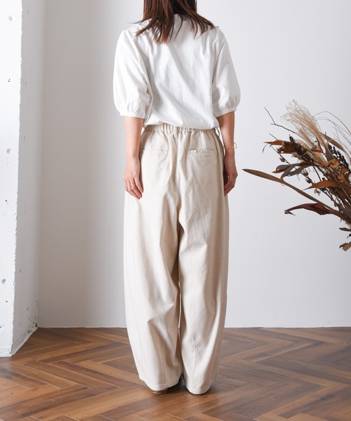 folka（フォルカ）の「1-コットン リネン ワイドパンツ サーカスパンツ（その他パンツ・レディース・ブラック/ネイビー/オートミール・FREE）」の11枚目の写真