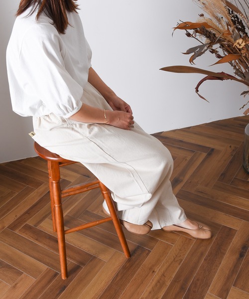 folka（フォルカ）の「1-コットン リネン ワイドパンツ サーカスパンツ（その他パンツ・レディース・ブラック/ネイビー/オートミール・FREE）」の6枚目の写真