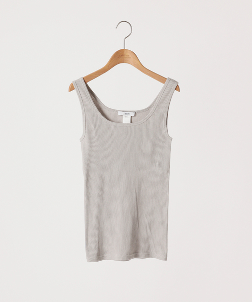 JOURNAL STANDARD relume（ジャーナルスタンダード　レリューム）の「《追加2》オーガニックコットンマルドウテレコタンクトップ（タンクトップ・レディース・ブラック/ベージュ系その他/ホワイト/グレー/ブラウン・FREE）」の8枚目の写真