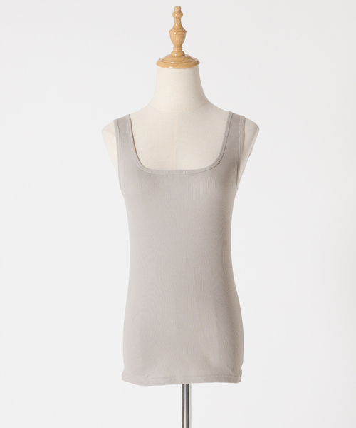 JOURNAL STANDARD relume（ジャーナルスタンダード　レリューム）の「《追加2》オーガニックコットンマルドウテレコタンクトップ（タンクトップ・レディース・ブラック/ベージュ系その他/ホワイト/グレー/ブラウン・FREE）」の9枚目の写真