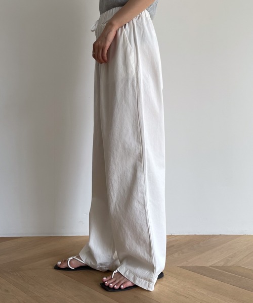 CANAL JEAN（キャナルジーン）の「El mar(エルマール) コットンストレートパンツ（その他パンツ・レディース・ブラック/ホワイト・ONE SIZE）」の10枚目の写真