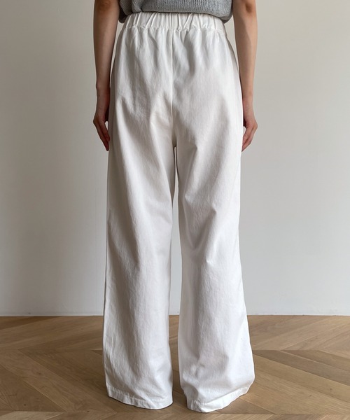 CANAL JEAN（キャナルジーン）の「El mar(エルマール) コットンストレートパンツ（その他パンツ・レディース・ブラック/ホワイト・ONE SIZE）」の11枚目の写真