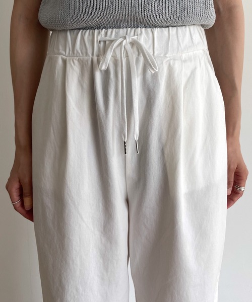 CANAL JEAN（キャナルジーン）の「El mar(エルマール) コットンストレートパンツ（その他パンツ・レディース・ブラック/ホワイト・ONE SIZE）」の12枚目の写真