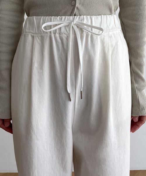 CANAL JEAN（キャナルジーン）の「El mar(エルマール) コットンストレートパンツ（その他パンツ・レディース・ブラック/ホワイト・ONE SIZE）」の20枚目の写真