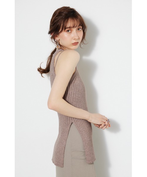セール】アメスリラメニットトップス（タンクトップ）｜rienda