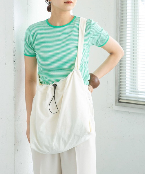 KBF（ケイビーエフ）の「ナイロンドロストBAG（ショルダーバッグ・レディース・アイボリー/ブラック・ONE）」の9枚目の写真
