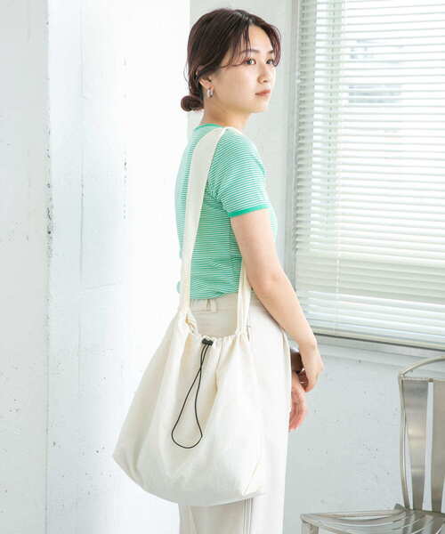 KBF（ケイビーエフ）の「ナイロンドロストBAG（ショルダーバッグ・レディース・アイボリー/ブラック・ONE）」の10枚目の写真