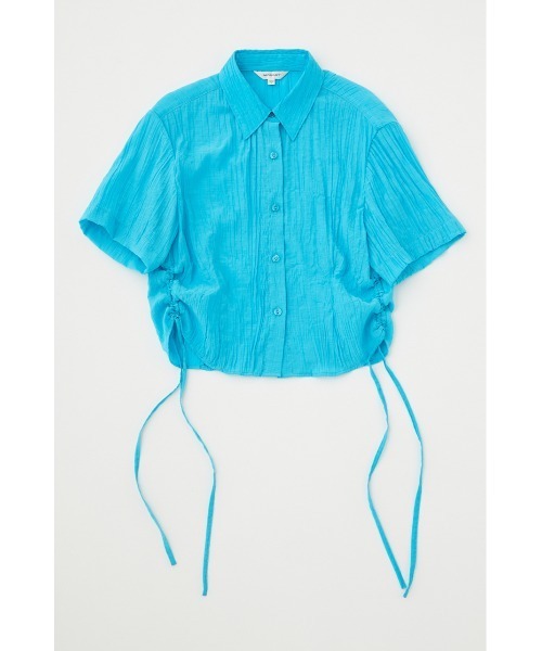 moussy - MOUSSY♡SIDE GATHER H／S シャツ moussy｜SIDE GATHER H/S シャツ | Rakuten Fashion(楽天