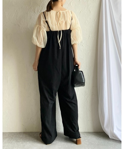 She's Closet(シーズクローゼット)の「ボリュームスリーブリボン半袖チュールシアーレイヤードギャザーブラウス(シャツ/ブラウス・レディース・ブラック/アイボリー/クリーム/グレー系その他/ブラック系その他/ホワイト系その他/ライトグレー/チャコールグレー・FREE)」の21枚目の写真