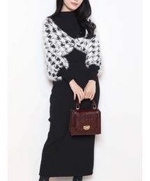 MERCURYDUO | 2WAYジャガードカーデドッキングニットワンピース(ワンピース)