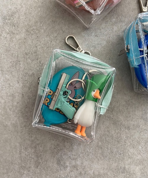 WEGO（ウィゴー）の「WEGO/【一部店限定】立体クリアミニポーチ（ポーチ・レディース・ブラック/イエロー/ブルー/ホワイト/レッド/グリーン系その他/サックスブルー/ライトパープル/ライトピンク・FREE）」の3枚目の写真