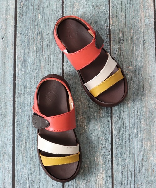 Regetta Canoe（リゲッタカヌー）の「軽量キッズサンダル（サンダル・キッズ・オレンジ系その他/レッド/ネイビー×ホワイト/スカイブルー/コーラルピンク/ホワイト/トリコロール/マスタード・20/21/18/19/22/17/16）」の8枚目の写真