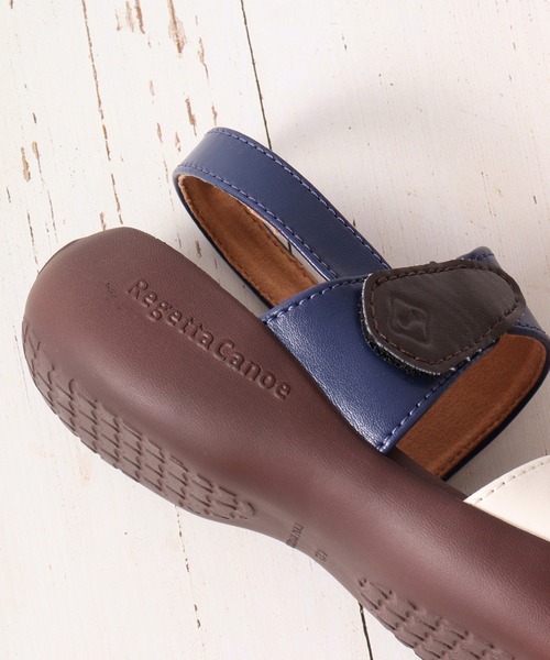 Regetta Canoe（リゲッタカヌー）の「軽量キッズサンダル（サンダル・キッズ・オレンジ系その他/レッド/ネイビー×ホワイト/スカイブルー/コーラルピンク/ホワイト/トリコロール/マスタード・20/21/18/19/22/17/16）」の10枚目の写真