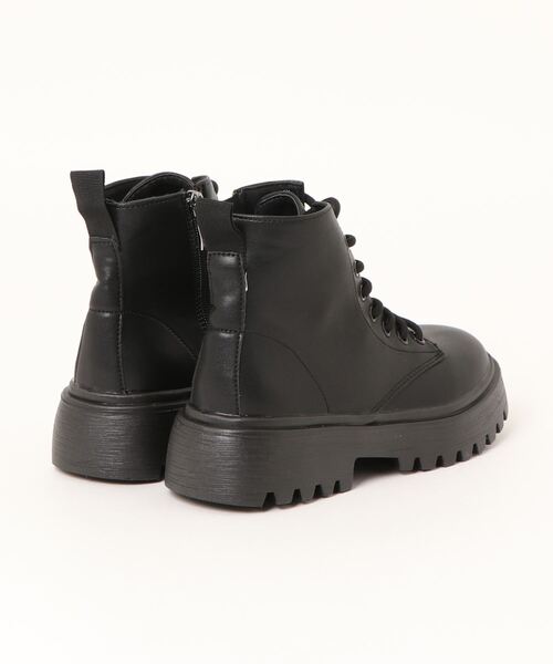 Burner(バーナー)の「【OKUOKU Recommend Select】サイドジップ付き レースアップ ブーツ oku-shoes-607023283597-32 U(ブーツ・レディース・ブラック・35/36/37/38/39/40/41/42/43)」の2枚目の写真