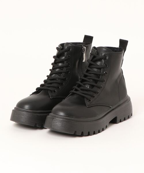 Burner(バーナー)の「【OKUOKU Recommend Select】サイドジップ付き レースアップ ブーツ oku-shoes-607023283597-32 U(ブーツ・レディース・ブラック・35/36/37/38/39/40/41/42/43)」の8枚目の写真