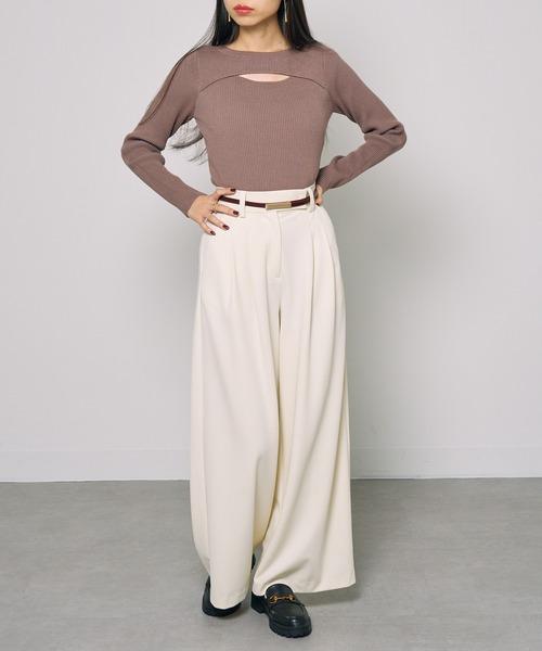 Hawk Company（ホークカンパニー）の「【Hawk Company】プレーンベルト 1012（ベルト・レディース・アイボリー/ブラウン・FREE）」の6枚目の写真