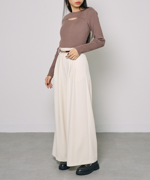 Hawk Company（ホークカンパニー）の「【Hawk Company】プレーンベルト 1012（ベルト・レディース・アイボリー/ブラウン・FREE）」の7枚目の写真