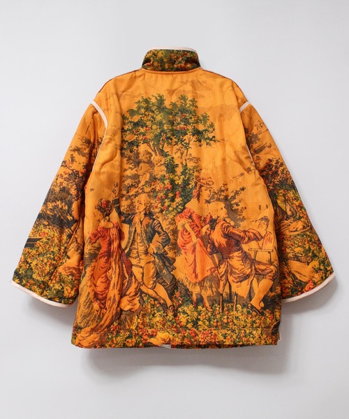 RNA（アールエヌエー）の「J2074 楽園プリントリバーシブルジャケット（ダウンジャケット/コート・レディース・オレンジ/ベージュ/グレー・MEDIUM）」の5枚目の写真