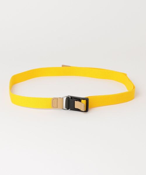 hobo（ホーボー）の「【hobo / ホーボー】LONG BELT ACRYLIC TAPE with FIDLOCK BUCKLE（ベルト・メンズ・ベージュ/ブラック/イエロー/オリーブ・FREE）」の10枚目の写真