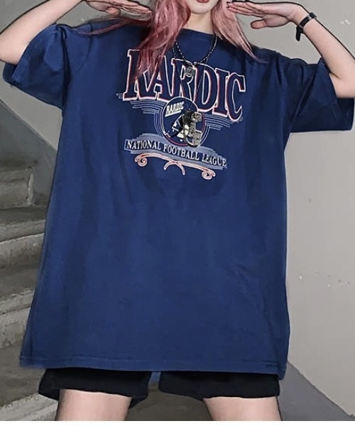 ★美品★定価5,8万★NINA RICCI★刺繍 ロゴ オーバーサイズ Tシャツ セール】綿100％、RARDICロゴオーバーサイズTシャツ（Tシャツ