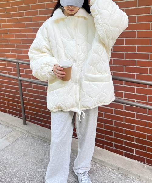 CLEA（クレア）の「裏ボアオーバーサイズキルティングジャケット
