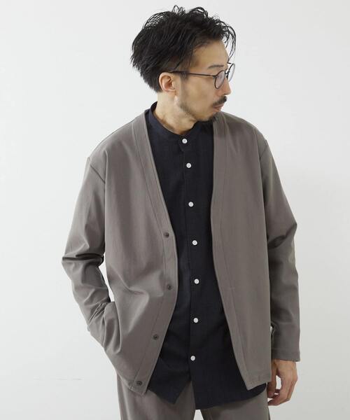 MEN'S MELROSE（メンズメルローズ）の「トリコットピケカーディガン（カーディガン/ボレロ・メンズ・モカ/ブルー/ブラック・4/3/2）」の3枚目の写真