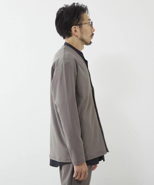 MEN'S MELROSE（メンズメルローズ）の「トリコットピケカーディガン（カーディガン/ボレロ・メンズ・モカ/ブルー/ブラック・4/3/2）」の7枚目の写真