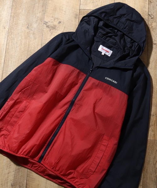 CONVERSE（コンバース）の「【CONVERSE/コンバース】軽量撥水 ナイロンポケッタブルパーカー（ナイロンジャケット・メンズ・ブルー系その他/ピンク/ブルー系その他2/サックスブルー/ネイビー/ベージュ/ブラック/ライトグレー/ブラック系その他・LL/L/M）」の8枚目の写真
