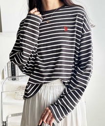 GeeRA別注【U.S. POLO ASSN.】オーバサイズワンポイント刺繍ロンT