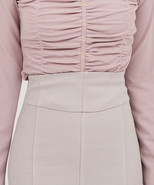 ROYAL PARTY（ロイヤルパーティー）の「ガムストレッチタイトスカート’23a（スカート・レディース・ブラック/ボルドー/ベージュ/カーキ・FREE）」の21枚目の写真