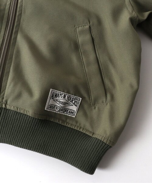 BREEZE(ブリーズ)の「バックロゴMA-1ブルゾン(MA-1・キッズ・レインボー/カーキ/ベージュ・90/100/150/80/130/110/120/140)」の7枚目の写真