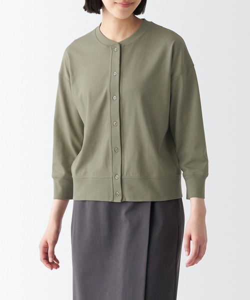 無印良品（ムジルシリョウヒン）の「ＵＶカット天竺編みカーディガン（カーディガン/ボレロ・レディース・ベージュ系1/ブラウン/ブラック/ダークグレー/ブラウン系1/スモーキーグリーン系・S/XL/M/XS/XXL/L）」の6枚目の写真