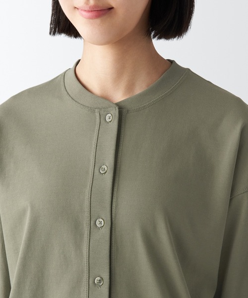 無印良品（ムジルシリョウヒン）の「ＵＶカット天竺編みカーディガン（カーディガン/ボレロ・レディース・ベージュ系1/ブラウン/ブラック/ダークグレー/ブラウン系1/スモーキーグリーン系・S/XL/M/XS/XXL/L）」の8枚目の写真