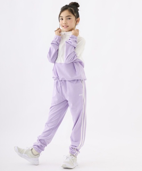 repipi armario（レピピ アルマリオ）の「【repipi armario / レピピアルマリオ】ガールズ裏毛クロップド丈ジャケット　プルオーバー（その他アウター・キッズ・パープル/ブラック/サックスブルー・150/160/170/140）」の5枚目の写真