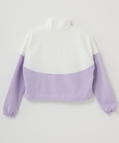 repipi armario（レピピ アルマリオ）の「【repipi armario / レピピアルマリオ】ガールズ裏毛クロップド丈ジャケット　プルオーバー（その他アウター・キッズ・パープル/ブラック/サックスブルー・150/160/170/140）」の7枚目の写真