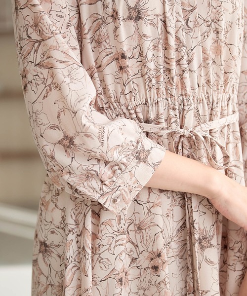 セール】柄アソートギャザーデザインワンピース（ワンピース）｜alotta