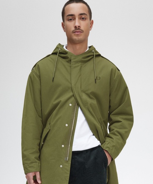 FRED PERRY（フレッドペリー）の「Fur Lined Fishtail Parka／ファーライナーフィッシュテールパーカー（モッズコート・メンズ・グリーン・M/L）」の17枚目の写真