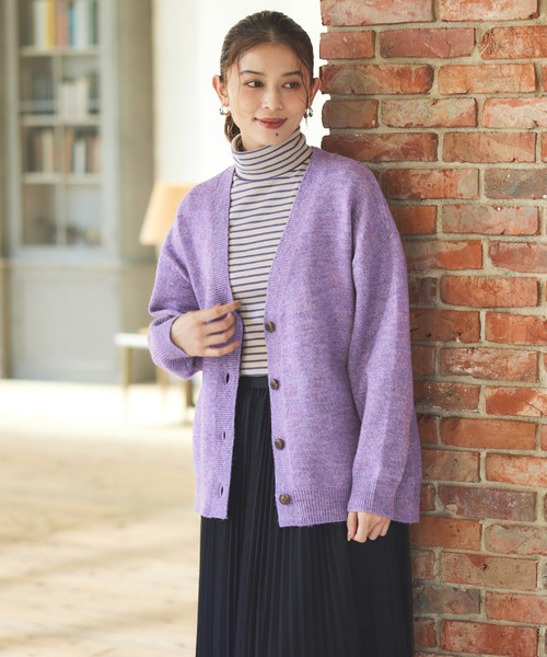 Honeys（ハニーズ）の「メランジVネックカーディガン（カーディガン