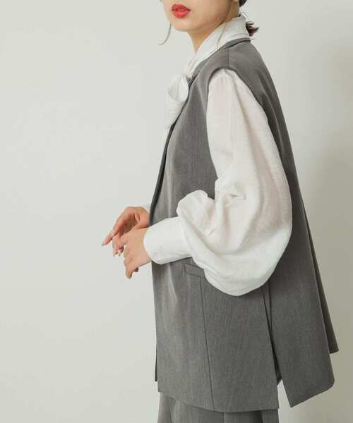SENSE OF PLACE by URBAN RESEARCH（センスオブプレイスバイアーバンリサーチ）の「2WAYボウタイブラウス（シャツ/ブラウス・レディース・ベージュ/オフホワイト/ブラック系その他・ONE）」の5枚目の写真
