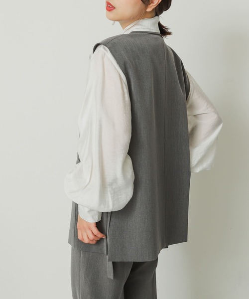 SENSE OF PLACE by URBAN RESEARCH（センスオブプレイスバイアーバンリサーチ）の「2WAYボウタイブラウス（シャツ/ブラウス・レディース・ベージュ/オフホワイト/ブラック系その他・ONE）」の6枚目の写真