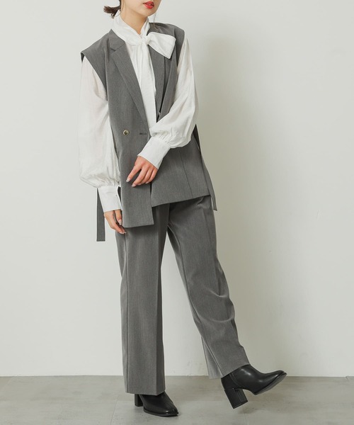 SENSE OF PLACE by URBAN RESEARCH（センスオブプレイスバイアーバンリサーチ）の「2WAYボウタイブラウス（シャツ/ブラウス・レディース・ベージュ/オフホワイト/ブラック系その他・ONE）」の8枚目の写真