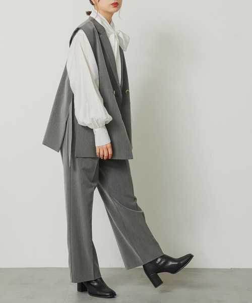 SENSE OF PLACE by URBAN RESEARCH（センスオブプレイスバイアーバンリサーチ）の「2WAYボウタイブラウス（シャツ/ブラウス・レディース・ベージュ/オフホワイト/ブラック系その他・ONE）」の9枚目の写真