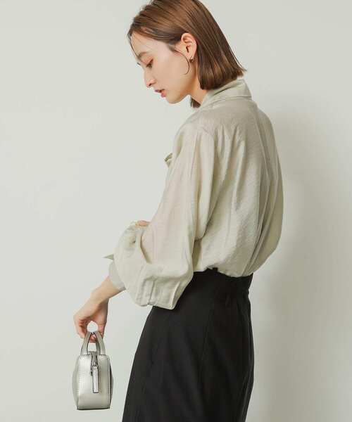 SENSE OF PLACE by URBAN RESEARCH（センスオブプレイスバイアーバンリサーチ）の「2WAYボウタイブラウス（シャツ/ブラウス・レディース・ベージュ/オフホワイト/ブラック系その他・ONE）」の13枚目の写真