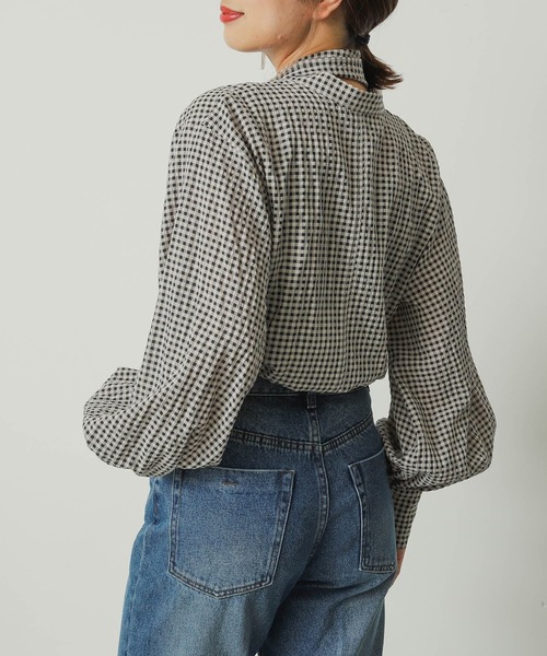 SENSE OF PLACE by URBAN RESEARCH（センスオブプレイスバイアーバンリサーチ）の「2WAYボウタイブラウス（シャツ/ブラウス・レディース・ベージュ/オフホワイト/ブラック系その他・ONE）」の18枚目の写真