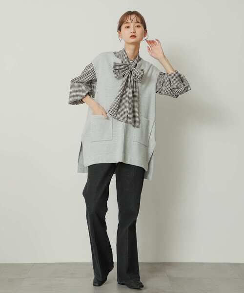 SENSE OF PLACE by URBAN RESEARCH（センスオブプレイスバイアーバンリサーチ）の「2WAYボウタイブラウス（シャツ/ブラウス・レディース・ベージュ/オフホワイト/ブラック系その他・ONE）」の22枚目の写真