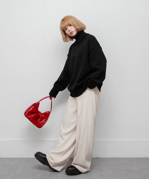 Chillfar(チルファー)の「ハイネックニット(ニット/セーター・レディース・アイボリー/ブルー/グレー/オレンジ/ブラック・FREE)」の15枚目の写真